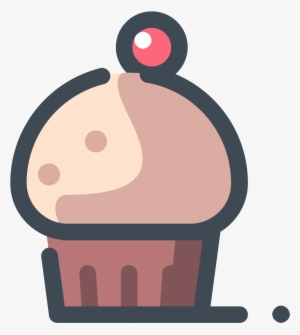 Cupcake With A Berry Icon - Cupcake #4239613