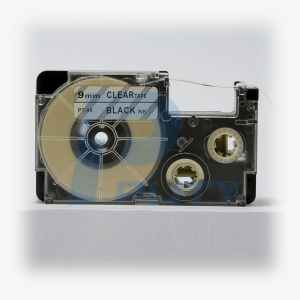 10 Paquetes 9mm Negro En Claro Xr-9x Compatible Etiquetas - Label Printer #4239667