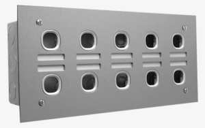Labelled Switch Plate, 10 Gang, Stainless Steel, 2 - 10 Gang Stainless Steel Light Switch #4241891