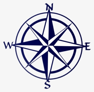 Compass North Png Download - Compass Rose Map #4242498