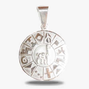 A Circular Pendant In Bright Silver With Nasca Lines, - Tumi Inc. #4243263