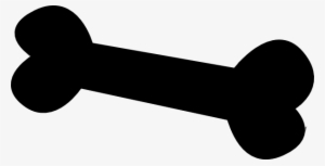 Dog Bone Black Clip Art - Silhouette #4243501