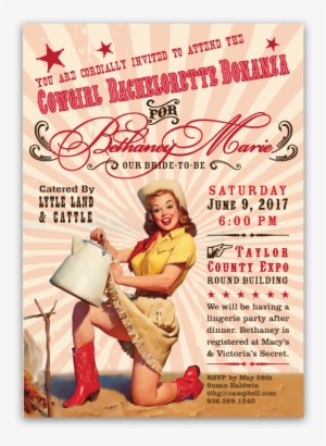 Cowgirl Pin Up Girl Party Invitation A - Cowgirl Western Country Barn Wood Shower Curtain #4243673