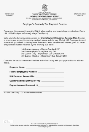 Tax Payment Coupon Template Main Image - Document #4243764