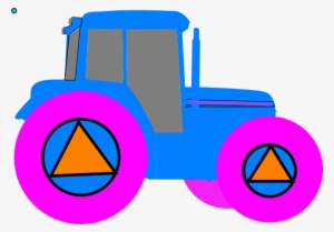 Blue Tractor Svg Clip Arts 600 X 418 Px #4243963