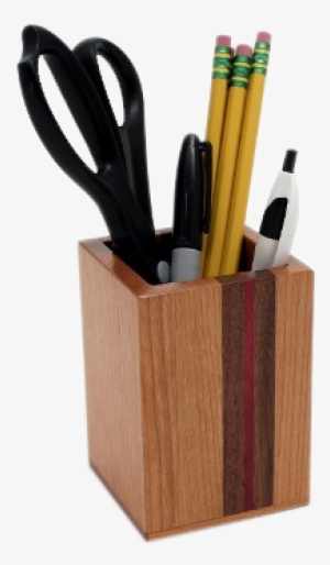 Striped Pencil Holder - Pen And Pencil Holder Png #4244152