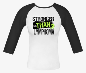 Stronger Than Lymphoma Fitted Raglan T Shirts Featuring - Stronger Than Pancreatic Cancer Yard Sign #4245038