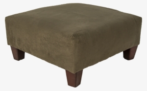 Blake Moss Suede Ottoman #4245679