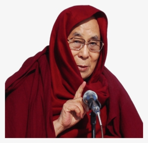Dalai Lama With Head Covered - Dalai Lama Transparent #4246591