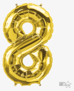 34" Gold Numbers - Rose Gold Number 8 #4247940