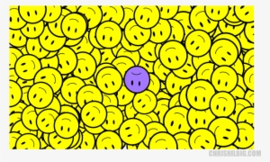 Purple Unhappy Face - Circle #4248357