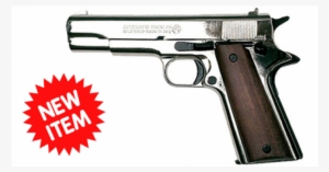 45 Pistol High Polish Nickel -blank Firing - Blank Firing 1911 Nickel Finish #4248563