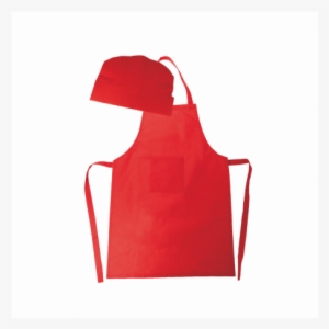 Delantal Y Gorro Infantil En Rojo - Delantal Y Gorro Infantil #4248830