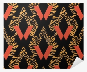 Seamless Repeating Textile, Ink Brush Strokes Pattern - Canvas #4248881