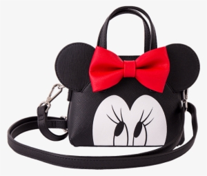 Minnie Mouse Face Loungefly Crossbody Bag - Disney Minnie Mouse Face Loungefly Crossbody Bag #4249048