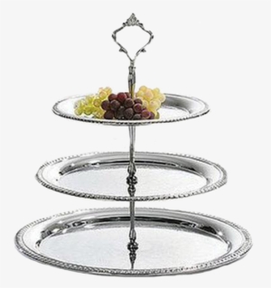 3-tier Chrome Tray - Distinctive Decor Chrome Plated Three Tier Dessert #4249399