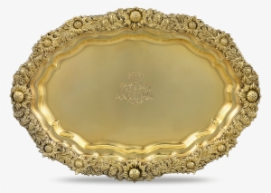 Chrysanthemum Silver Gilt Serving Tray By Tiffany & - Serving Tray #4249425
