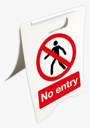 'no Entry'free Standing Floor Sign - No Thoroughfare Anti-slip Floor Signs #4250333