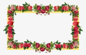 Red Flower Frame Border Frames - Border Design Flower Rose #4250523