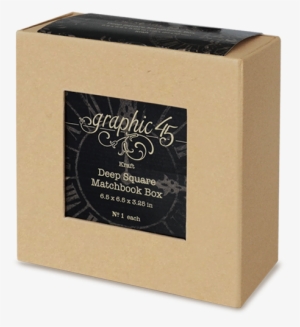 Deep Square Matchbook Box - Graphic 45 Staples Deep Matchbook Box-6"x6"x3" G4501519 #4250791
