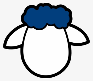 Blue Counter Sheep Clip Art - Draw A Sheep Face #4251228