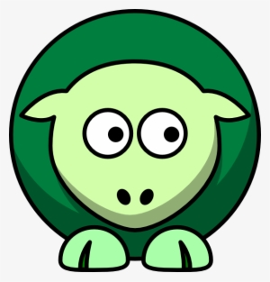 Sheep 2 Toned Greens Looking Right Png Clip - College Football #4251491