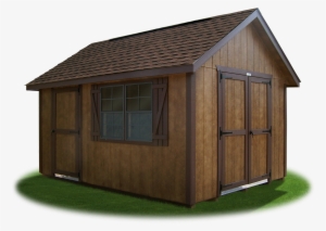 10 X 14 Lp Cape Cod Shed With Coffee Brown Polyurethane - Brown Shed With Black Trim #4252031