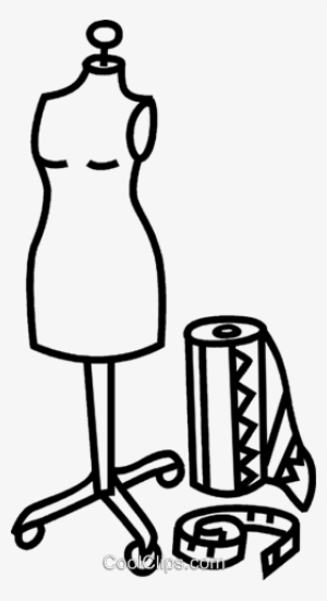 Mannequin With Fabric Royalty Free Vector Clip Art - Clip Art #4252111