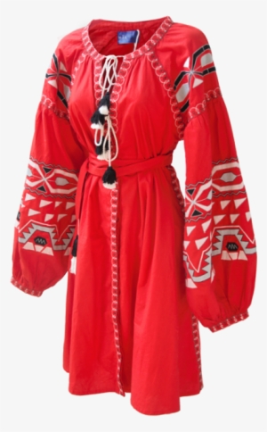 Geo Embroidered Tunic Dress - Dress #4252469