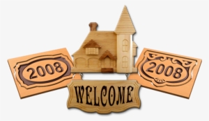 Victorian House Plaque - Wooden Block #4252568