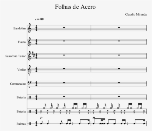 Folhas De Acero Sheet Music Composed By Claudio Miranda - Ioi Downpour Violin Sheet #4253088