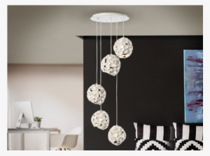 Imagen 1 De Narisa Lámpara Colgante Ø46 5l G9 5x20w - Lampara Narisa, 5 Tulipas Blanca. #4253932