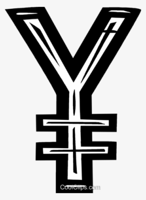 Japanese Yen Symbol Royalty Free Vector Clip Art Illustration - Simbolo Do Dinheiro Japones #4254169