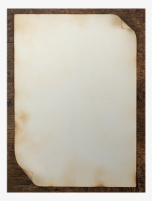 Sheet Of Old Paper With Curled Edges Poster • Pixers® - Wood #4254833