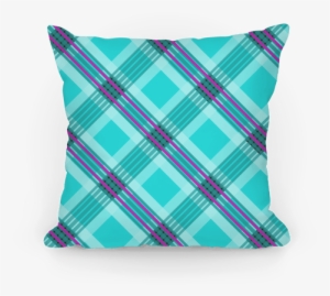 Cool Blue Plaid Pillow Pillow - Pillow #4255952