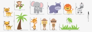 No Modelo Adesivo De Parede Safari, Tem Diversos Tamanhos, - Cartoon #4258721