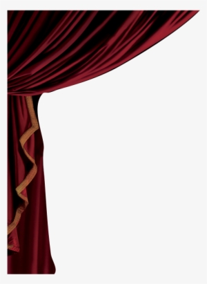 Stage Curtains Png Picture - Dark Red Curtain Png #4258869