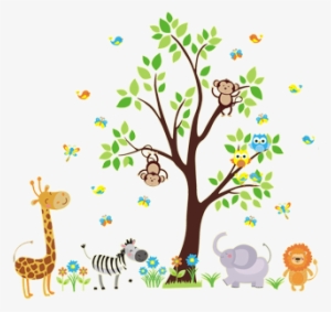 Cor Do Fundo - Animales De Selva Para Decoracion De Bebe #4259166
