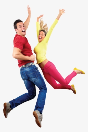 2 Png, Pixel Resolution - Happy Couple Jumping Png #4260426