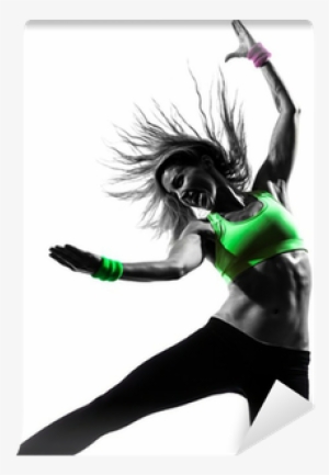 Woman Exercising Fitness Zumba Dancing Silhouette Wall - Hp X765w 16gb Usb 3.0 Utility Pendrive White #4261726