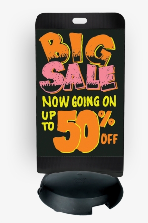 Tip 'n Roll Wo/wo Sidewalk Black, 3'x2' - Swinger Sidewalk Write-on Wash-off Sign (1 Ct) #4262744