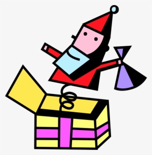 Vector Illustration Of Jack In The Box Children's Toy - Child #4262830