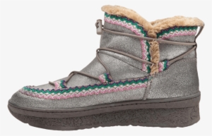 Womens Cold Weather Boot Terreno In Grey Silver Inside - Snow Boot #4263095