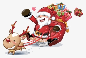 Cartoon Christmas Santa Claus Transparent - ซานตาคลอส Png #4263199