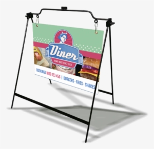 Easy To Assemble Sidewalk A-frames Hold 24" X 18" Coroplast - Sidewalk Sign #4263226