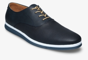 18-536 Zapato De Vestir Casual Marino Con Blanco - Clothing #4263701