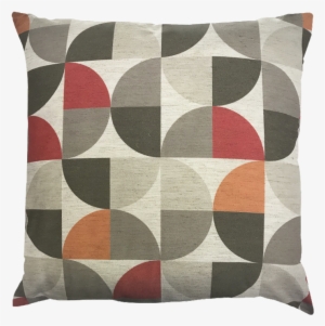 Capa Linho Premium Semi Circulo Laranja/vermelho Cp-a816 - Semicircle #4263761