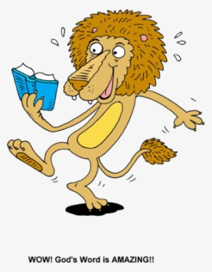 Amazed Lion Clipart - Lion Reading Clipart #4264149