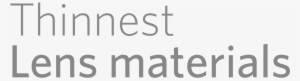 Thinnest Lens Material - Web Essentials #4264717
