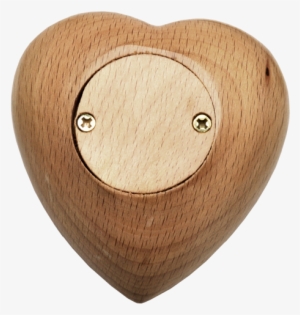 Oak Wood Heart Keepsake Urn For Pets Secure Threaded - Pet #4265197
